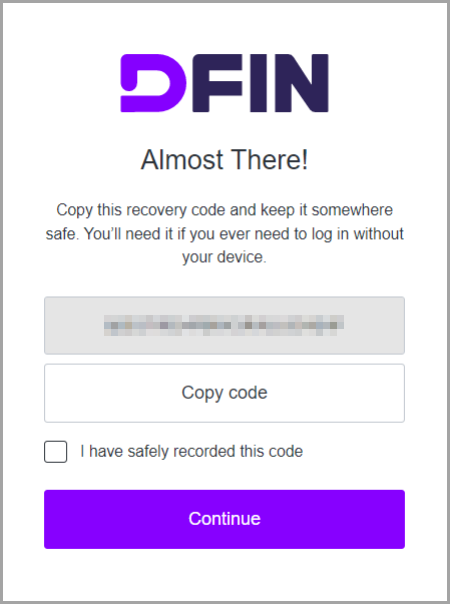 Using your Recovery code- new code.png